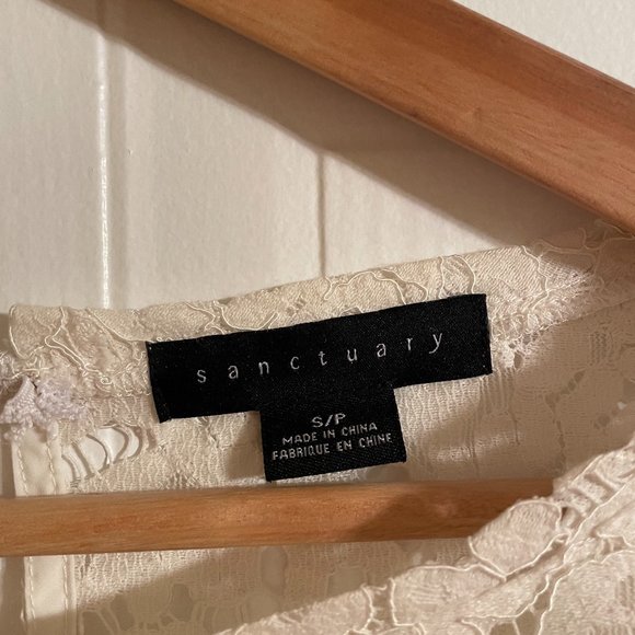 Sanctuary White Lace Crop Top - Picture 5 of 7